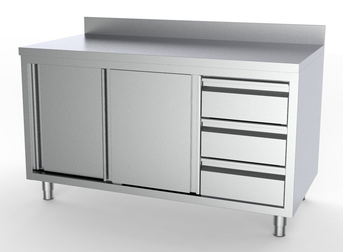 700 WERKTAFEL SCHUIFDEUREN LADEN RECHTS MET RAND 2000 - 7333.0278