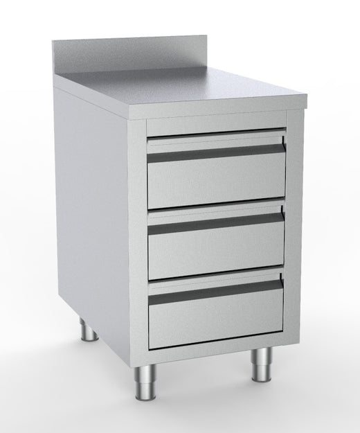 Werktafel met 3 laden rand - 500x700 mm - Combisteel 7333.0282