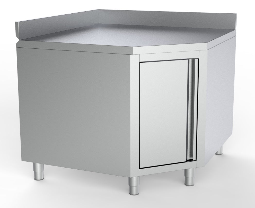 Work table corner with door and upstand 1000/1000 for 700MM tables - Combisteel 7333.0294
