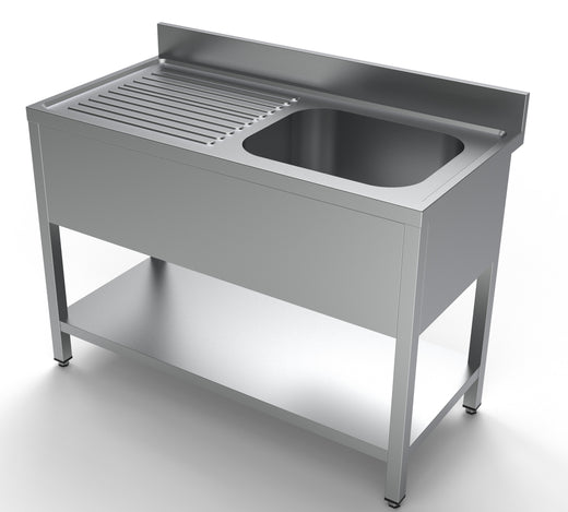 600 spoeltafel bodemschap 1 rechts 1200 - Combisteel 7333.0805