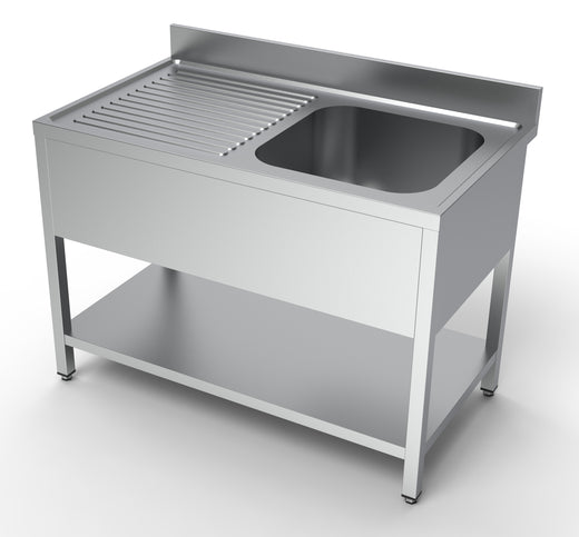 700 spoeltafel bodemschap 1 rechts 1200 - Combisteel 7333.0835