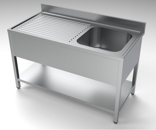 700 spoeltafel bodemschap 1 rechts 1400 - Combisteel 7333.0845