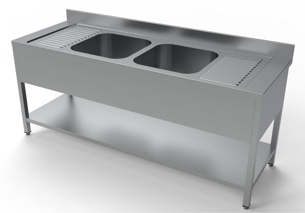 700 sink table undershelf 2 centre 2000 - Combisteel 7333.0870