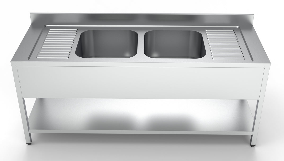 700 sink table undershelf 2 centre 2000 - Combisteel 7333.0870