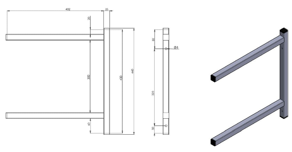 VASTE KONSOLE DUBBEL 400 - aanvullende productfoto 1