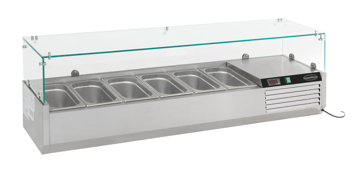 GEKOELDE OPZETVITRINE 1/3 GN x 6 - 7450.0017