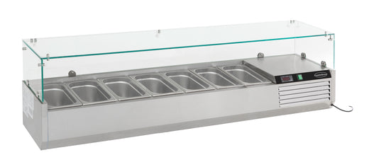 Gekoelde opzetvitrine 1/3 GN x 7 - Combisteel 7450.0019
