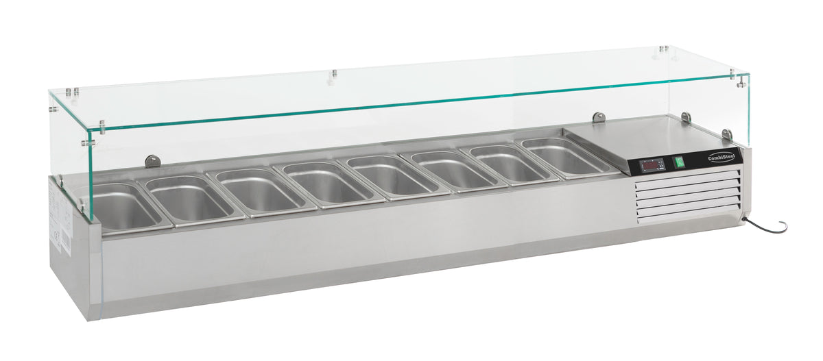 GEKOELDE OPZETVITRINE 1/3 GN x 8 - 7450.0021
