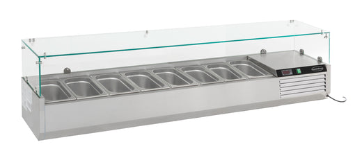 Gekoelde opzetvitrine 1/3 GN x 8 - Combisteel 7450.0021