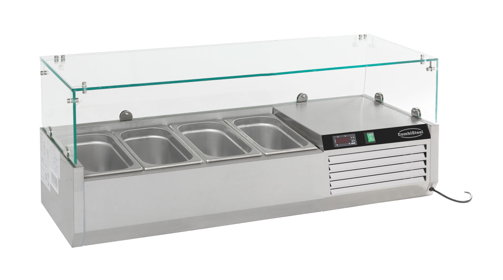GEKOELDE OPZETVITRINE 1/3 GN x 4 - 7450.0015