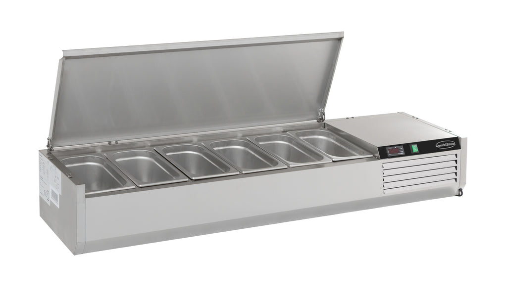 OPZETVITRINE RVS DEKSEL 1/3 GN x 6 - aanvullende productfoto 1
