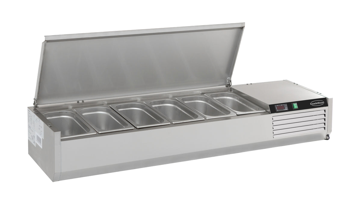 OPZETVITRINE RVS DEKSEL 1/3 GN x 6 - aanvullende productfoto 1
