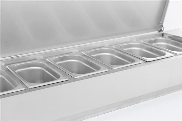 OPZETVITRINE RVS DEKSEL 1/3 GN x 6 - aanvullende productfoto 3