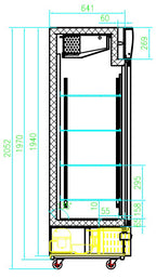 KOELKAST 2 GLASDEUREN - aanvullende productfoto 1