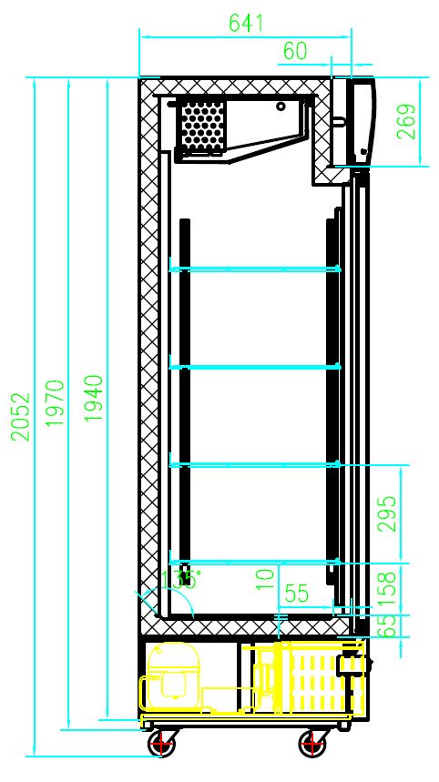 KOELKAST 2 GLASDEUREN - aanvullende productfoto 1