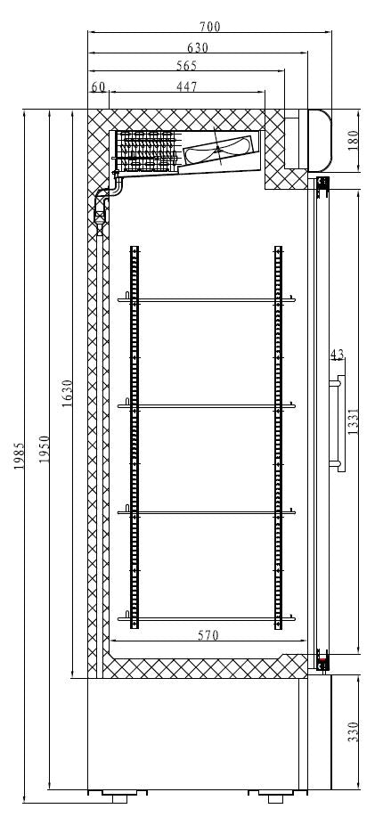 Freezer cabinet 2 glass doors - Combisteel 7450.0157