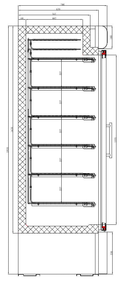 VRIESKAST 1 GLASDEUR - aanvullende productfoto 1