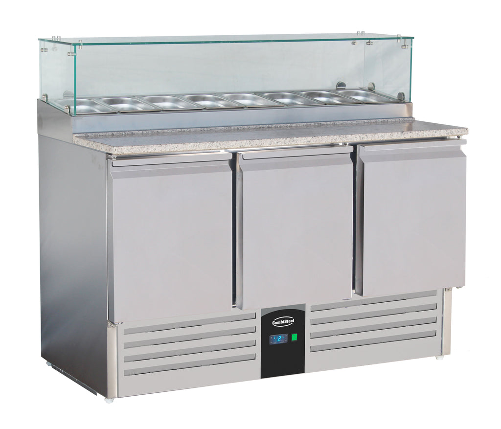 PIZZAWERKBANK GLASOPSTAND 3 DEUREN - 7450.0220