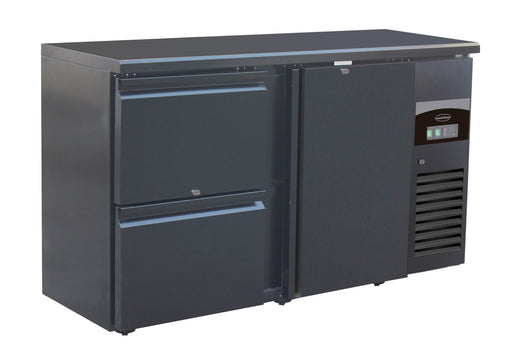 Barkoeler zwart 1 deurs 2 laden - Combisteel 7450.0316