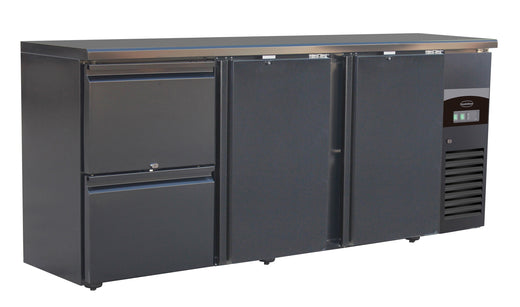 Barkoeler zwart 2 deurs 2 laden - Combisteel 7450.0321