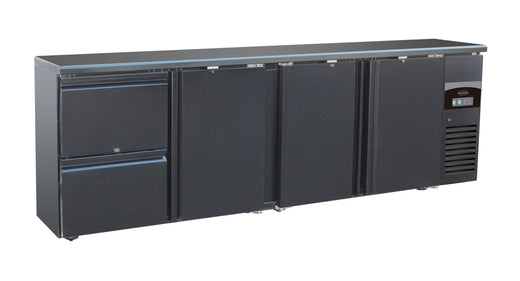 Barkoeler zwart 3 deurs 2 laden - Combisteel 7450.0326