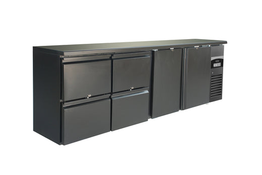 Barkoeler zwart 2 deurs 4 laden - Combisteel 7450.0327