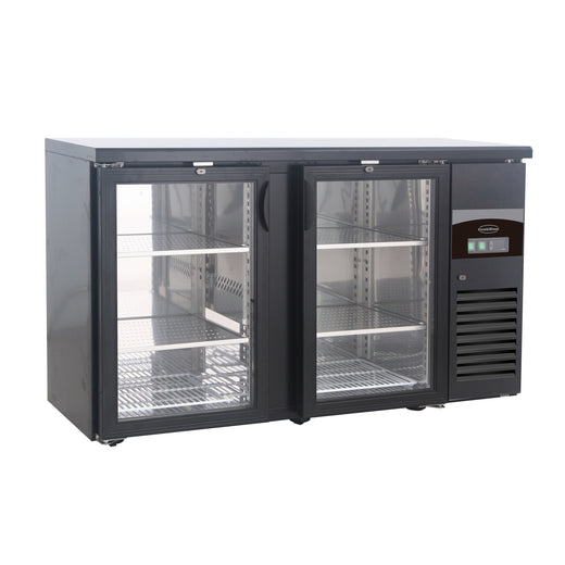 Barkoeler zwart 2 glasdeuren - Combisteel 7450.0335