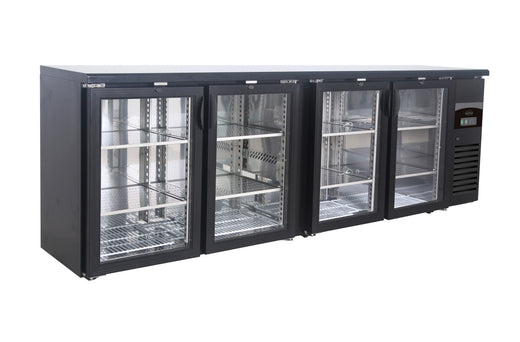 Barkoeler zwart 4 glasdeuren - Combisteel 7450.0345