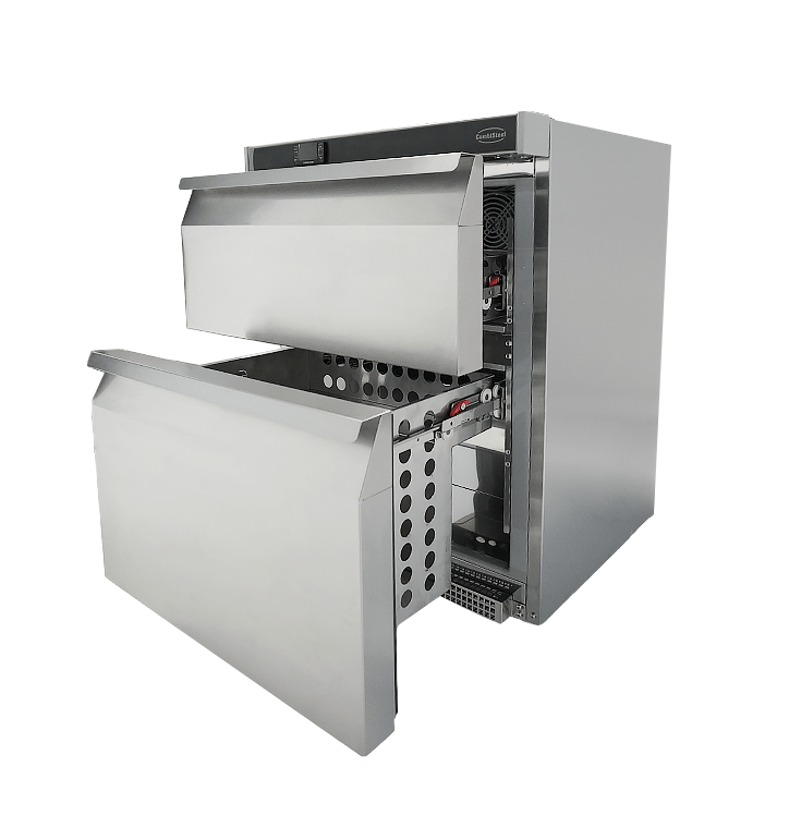 KOELKAST TAFELMODEL RVS 2 LADEN - aanvullende productfoto 1