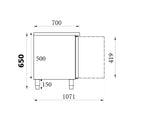 KOELWERKBANK 650 HOOG 3 DEUREN - aanvullende productfoto 1