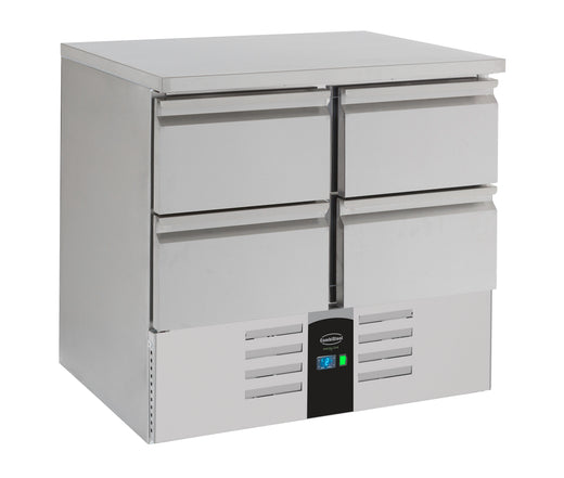 Koelwerkbank 4 laden energy line uitgevoerd met verdamper - Combisteel 7450.5110