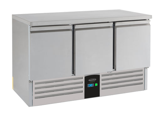 Koelwerkbank 3 deuren energy line uitgevoerd met verdamper - Combisteel 7450.5115
