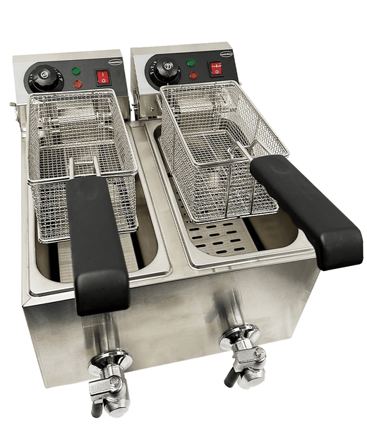 Elektrische tafelfriteuse 2X4 l - Combisteel 7455.1002