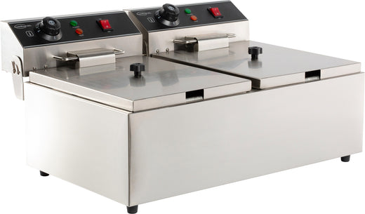 Elektrische tafelfriteuse 2X6 l - Combisteel 7455.1008
