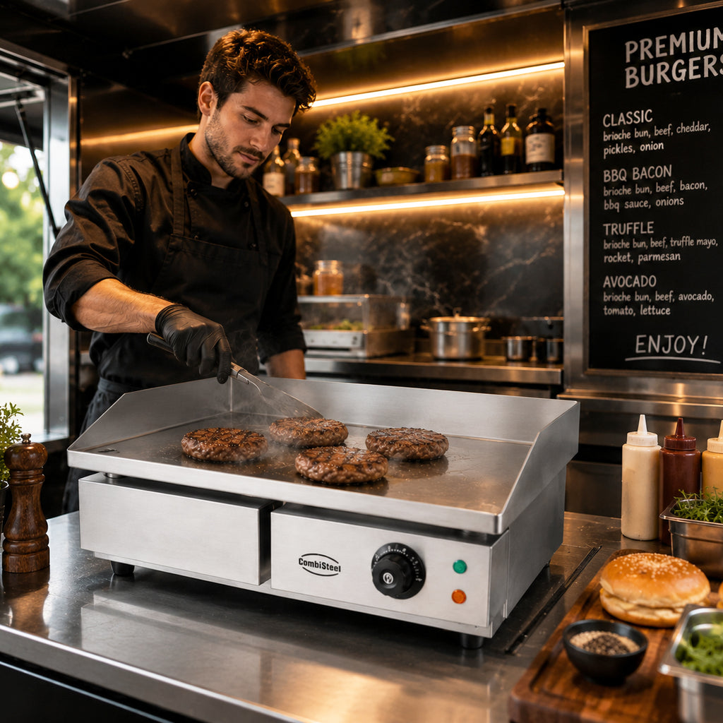 ELEKTRISCHE BAKPLAAT - in gebruik