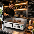 ELEKTRISCHE BAKPLAAT - in gebruik
