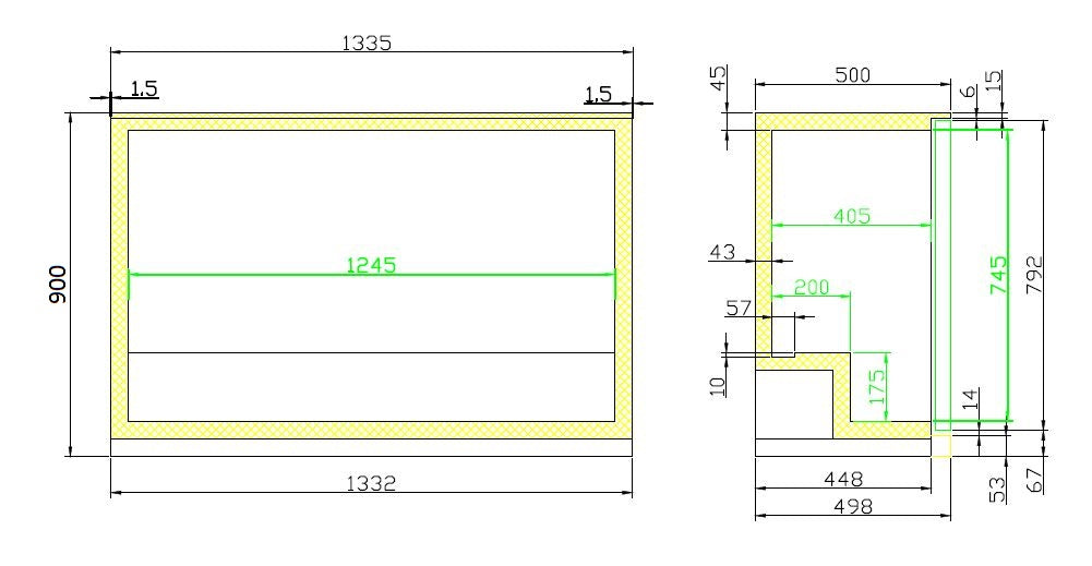 Black bar cooler 3 sliding doors - Combisteel 7455.1320