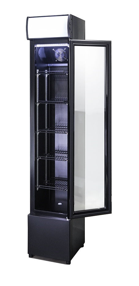 GLASDEUR KOELKAST SMAL ZWART - aanvullende productfoto 3