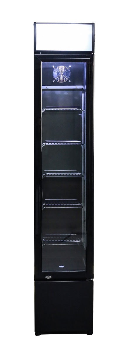GLASDEUR KOELKAST SMAL ZWART - aanvullende productfoto 1
