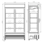 KOELKAST SCHUIF GLASDEUREN BEZ-750 SL - aanvullende productfoto 2