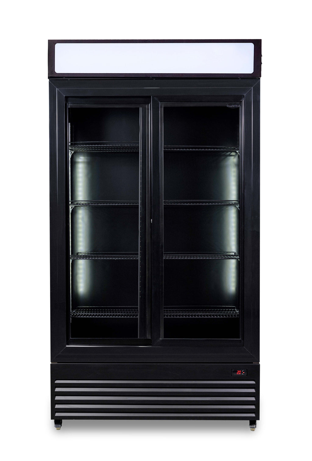 KOELKAST SCHUIF GLASDEUREN BEZ-780 SL ZWART - aanvullende productfoto 1