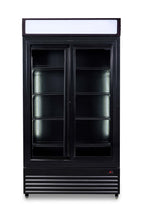KOELKAST SCHUIF GLASDEUREN BEZ-780 SL ZWART - aanvullende productfoto 1
