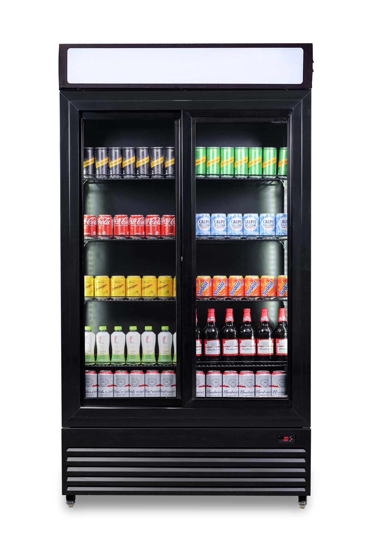 Refrigerator sliding glass doors BEZ-780 sl black - Combisteel 7455.1398