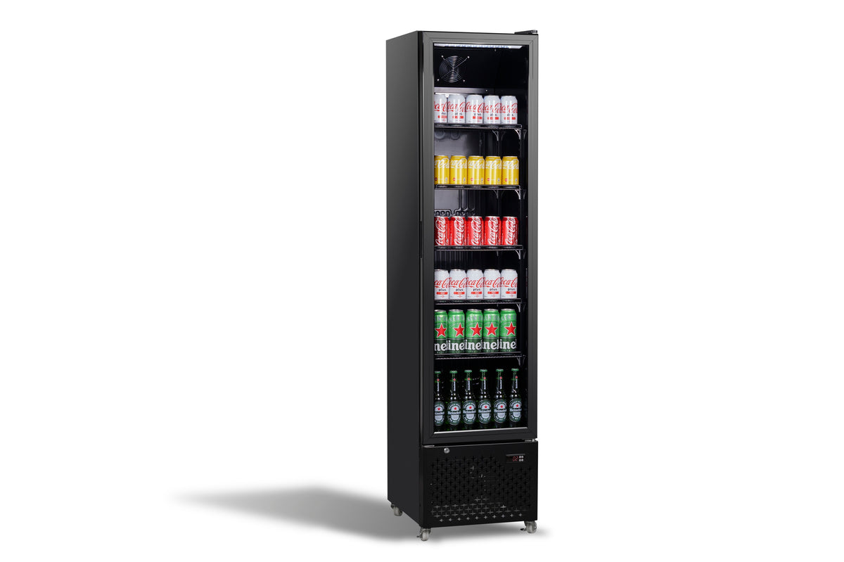 Refrigerator 1 glass door black NAP-250 - Combisteel 7455.1914