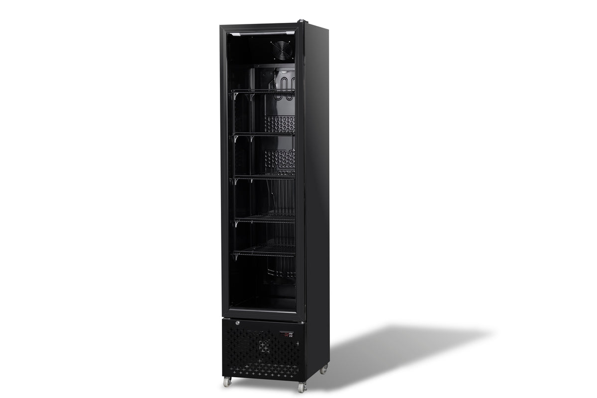 Refrigerator 1 glass door black NAP-250 - Combisteel 7455.1914
