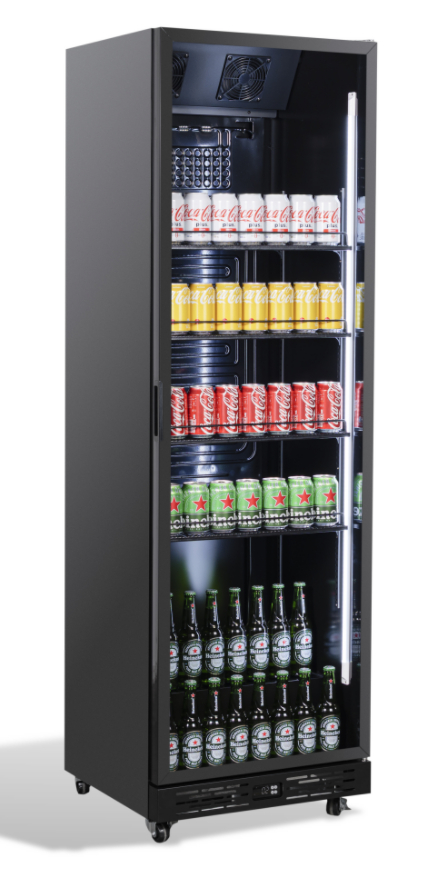KOELKAST 1 GLASDEUR ZWART NAP-360 - aanvullende productfoto 2