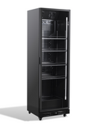 KOELKAST 1 GLASDEUR ZWART NAP-360 - 7455.1916