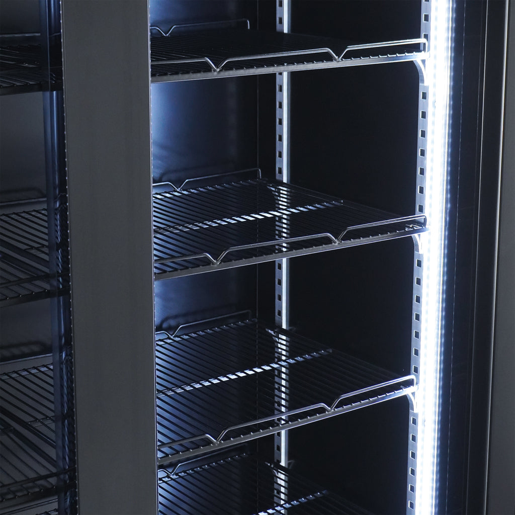 KOELKAST 3 GLASDEUREN ZWART NAP-1200 *TRANSPORT OP AANVRAAG* - aanvullende productfoto 12