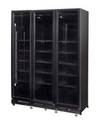 KOELKAST 3 GLASDEUREN ZWART NAP-1200 *TRANSPORT OP AANVRAAG* - aanvullende productfoto 1