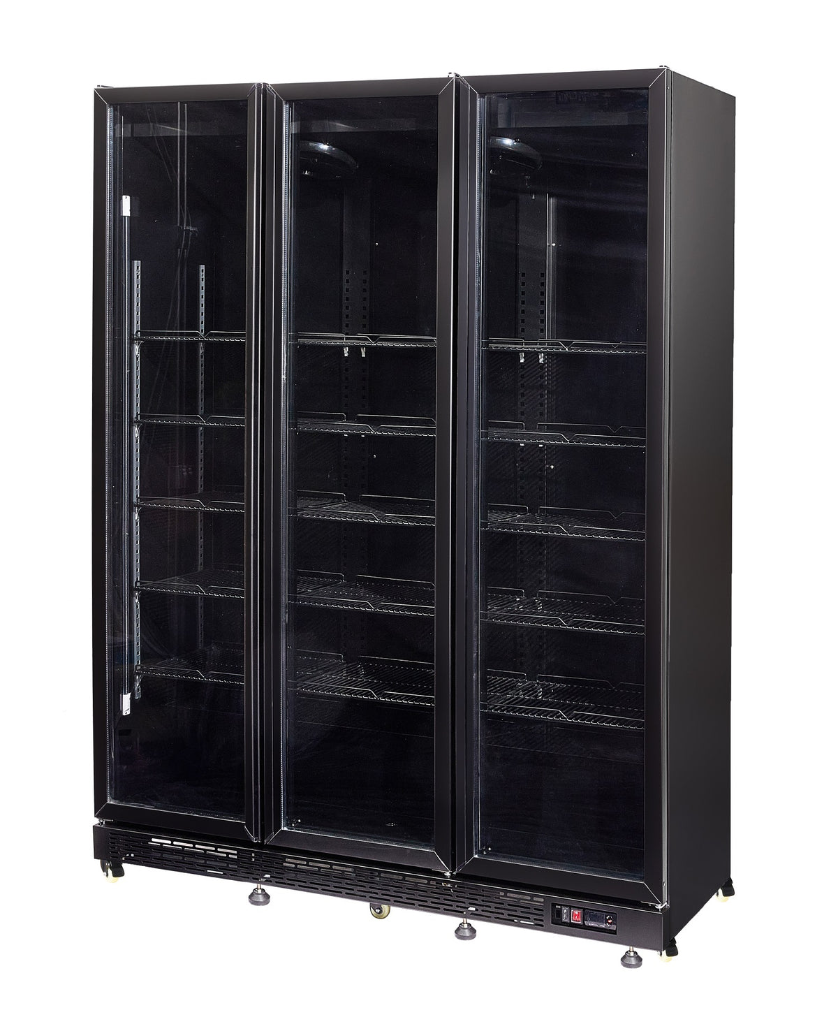 KOELKAST 3 GLASDEUREN ZWART NAP-1200 *TRANSPORT OP AANVRAAG* - aanvullende productfoto 1